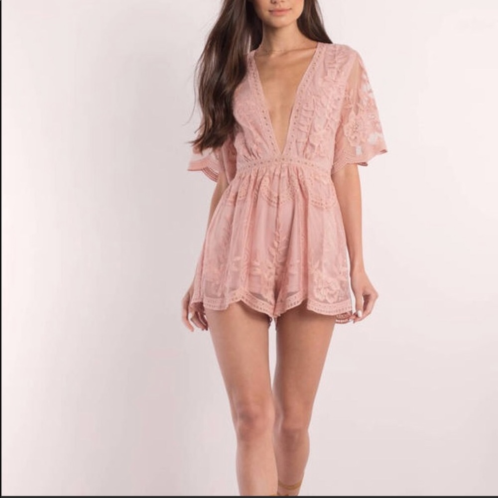 Honey Punch lace romper